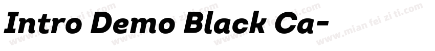Intro Demo Black Ca字体转换